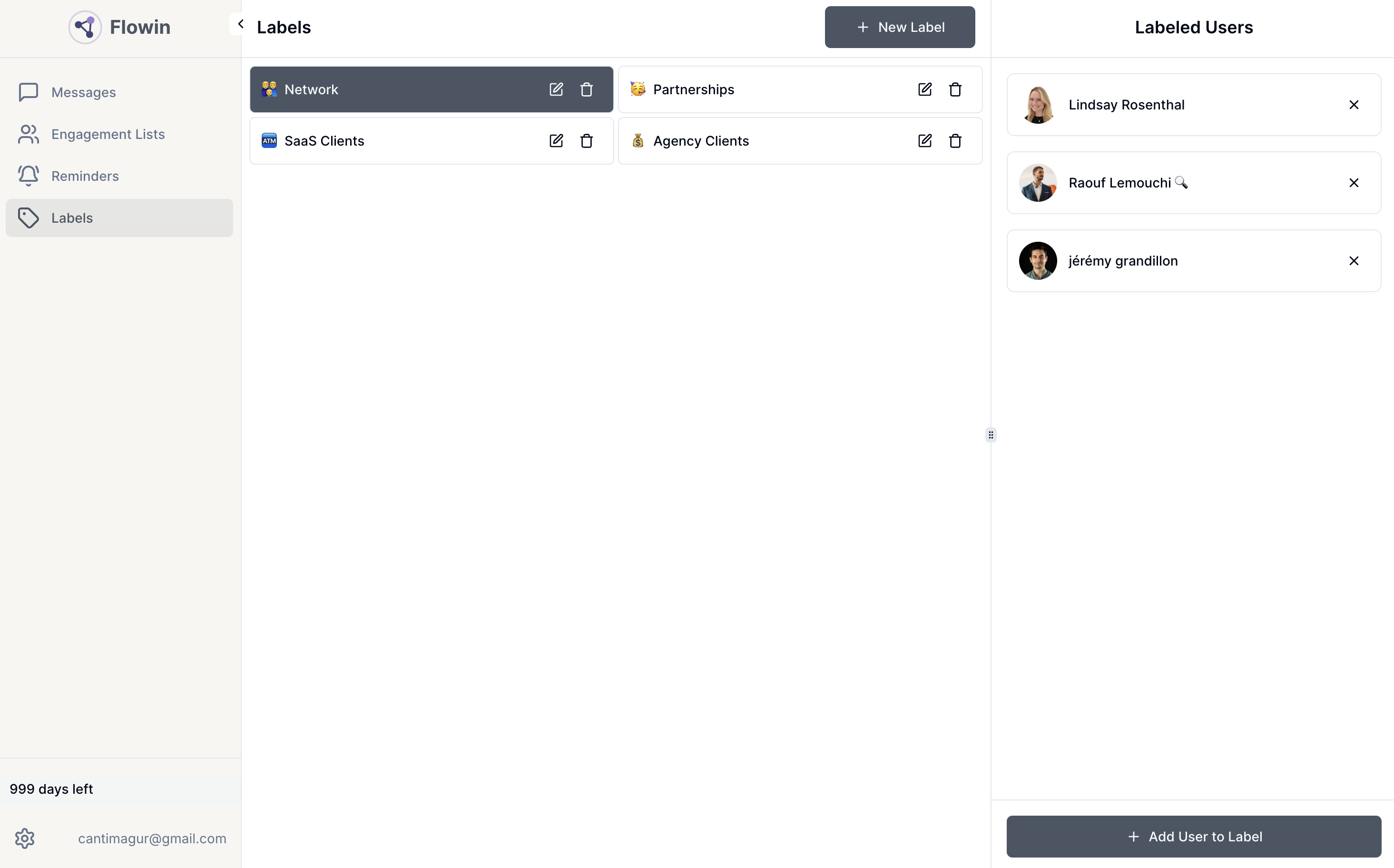 Split inbox feature screenshot